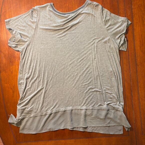 Rose & Olive Green 3X Top - Picture 4 of 5